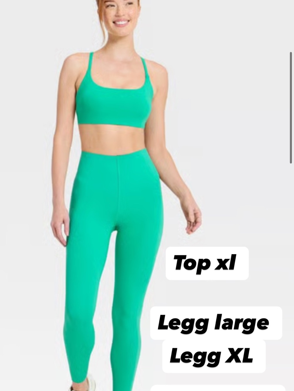 Woman Bright Teal Seamless Leggings and Crop Top Set